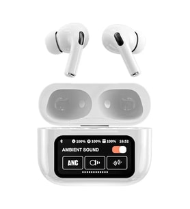 T-9 Plus Dokunmatik Şarj Ünitesi Ekranlı Bluetooth Kulaklık Beyaz