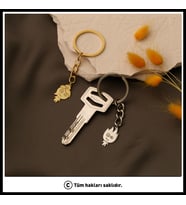 Sevgililer Gününe Özel Ateş Ve Su Anahtarlık ( Çift )