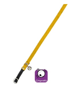 Karlie Süet Kedi Tasma Çıng. 30Cm Sarı
