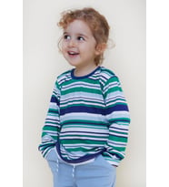 Breeze Girls & Boys Erkek Bebek Uzun Kollu Tişört Renkli Çizgili 9 Ay-3 Yaş, Karışık Renk