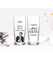 BK Gift Kişiye Özel Renkli Baskılı Vuslat Mı Hasret Mi Tasarımlı İkili Rakı Bardağı Seti-1 (Beyaz)
