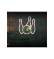 Bowling Topu ve Lobutu Şekilli Neon Tabela