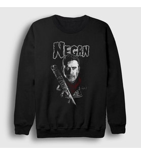 Presmono Unisex Siyah Negan Smith The Walking Dead Sweatshirt 390418tt