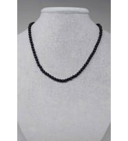Shungite (ŞUNGİT) Taşı 4mm Kolye (SABİT KLİPSLİ)