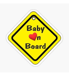 Baby On Board Arabada bebek var Sticker Etiket 19CM md7