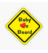 Baby On Board Arabada bebek var Sticker Etiket 19CM md7