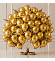 Altın Renk Lateks Metalik Balon (30 cm) - 50 Adet