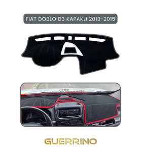 FIAT Doblo D3 KAPAKLI 2013-15 Modellerine UygunTORPİDO KORUMA HALISI GRİ KENAR