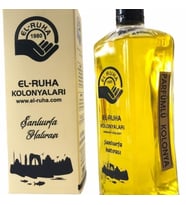 El-ruha Özel Mardin Parfüm Kokulu 70° Kolonya 300ml Özel Baskılı Cam Şişe