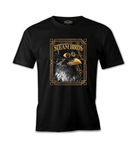 Crow with a Hat Siyah Erkek Tshirt