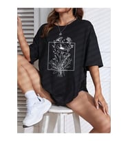 Baskılı T-shirt - Siyah
