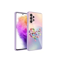 Samsung Galaxy A53 5G Uyumlu Kılıf Kamera Korumalı Desenli Sert Silikon Zore Epoksi Kapak (Model 1)