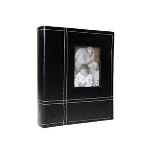 200'lük 10x15cm. Çerçeveli Deri Siyah Fotoğraf Albümü