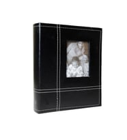 200'lük 10x15cm. Çerçeveli Deri Siyah Fotoğraf Albümü
