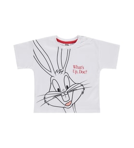 Civil Baby Bugs Bunny Baskılı 6-18 Ay Tişört - Beyaz