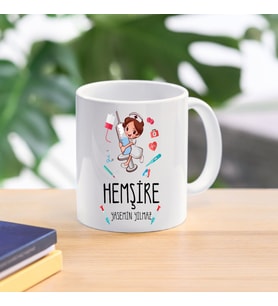hemşire özel tasarım kupa bardak