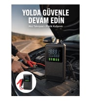 Mey İthalat® Şarjlı Araç Akü Takviyeli Hava Pompası Powerbank Özellikli Yeni Nesil