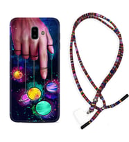 Samsung J6 Plus J7 Prime J7 Pro M20 Kılıf Boyun Asklı Rasta Silikon Finger planet 1740