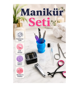 Paslanmaz Çelik Manikür ve Pedikür Seti – Çok Amaçlı Kişisel Bakım Kiti