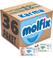 Molfix Islak Havlu Mendil İzotonik Karma 36 Lı Set (Ferah Temizlik-Hassas Cilt)
