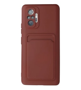 Redmi Note 10 Pro Kılıf Kelvin Kartvizitli Silikon - Bordo
