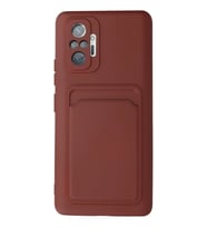 Redmi Note 10 Pro Kılıf Kelvin Kartvizitli Silikon - Bordo