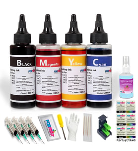 Canon PG-46, CL-56 Kartuş Uyumlu Forprint Dolum Seti 4X200ml, 4 Renk (Çok Renkli)
