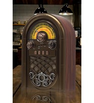 Raiseng R-1950BTL Ahşap Görünümlü Retro Radyo - Nostaljik Tasarım Bluetooth Hoparlör
