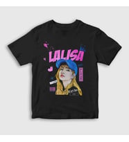 Presmono Unisex Çocuk Siyah Lalisa Lisa Blackpink K Pop T-Shirt 440637tt