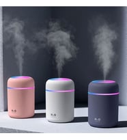 gri Rgb Işıklı Ulrasonik Ledli Hava Nemlendirici Buhar Makinesi (Düz Gri)