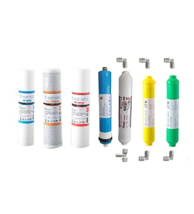 AQUAFLY Su Arıtma Filtresi 7li Takım Arıtıcı Filtresi Mineral 10' AÇIK KASA UYUMLU