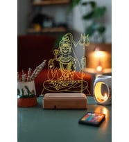 Lord Shiva 16 Renk Kumandalı 3D Gece Lambası