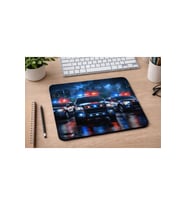 Polis Arabası Desenli Mousepad 21x17,5 cm – Kaymaz Tabanlı Düz Mouse Pad – Gaming & Ofis