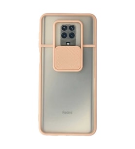 Redmi Note 9 Pro Kılıf Palm Buzlu Kamera Sürgülü Silikon - Pembe