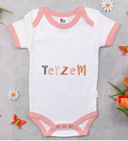 BK Kids Teyzem Tasarımlı Pembe Bebek Body Zıbın-1