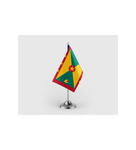 Grenada Devleti Tekli Saten Masa Bayrağı Seti