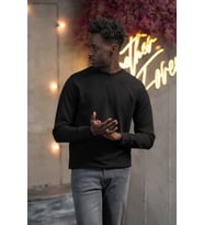 Dorss Regular Fit Armürlü Bisiklet Yaka Likralı Mevsimlik Sweatshirt
