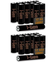 A174 Ultra Alkalin 12'li Paket LR03 1.5V AAA İnce Kalem Pil + 12'li Paket LR6 1.5V AA Kalem Pil