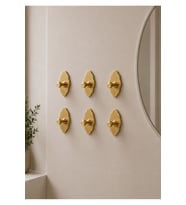 6 ADET ÇİÇEK TASARIM- Paslanmaz Çelik Banyo Askısı/Bornoz Askısı / Havlu As