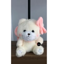 Sevimli Kurdelalı Kanatlı Ayıcık Peluş Oyuncak Anahtarlık Hediyelik Uyku Arkadaşı 15 Cm (Çok Renkli)