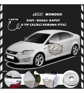 Ford Mondeo Oto Araç Kapı Koruma Fitili 5metre Parlak Beyaz Renk