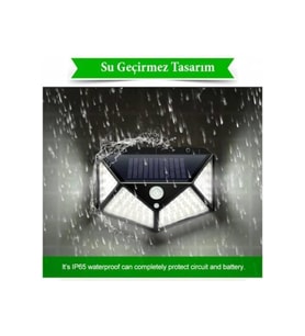 Güneş Enerjili Lamba Led Sokak Dış Ortam Solar Bahçe Aydınlatması Su Geçirmez Sensörlü 8 Adet