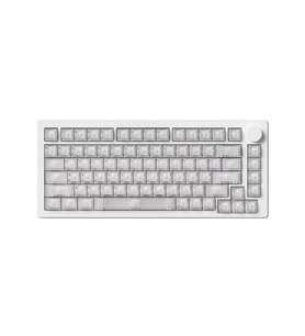 AKKO MONSGEEK M1 V5 HE White Transparent AstroAim Manyetik Switch 8K Hz Hall Effect Hotswap RGB Kablosuz İngilizce Gaming Klavye