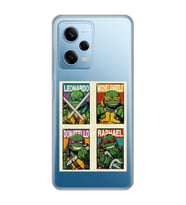 Redmi Note 12 Pro 5G Uyumlu Ninja Kaplumbağalar Tasarımlı Şeffaf Telefon Kılıfı