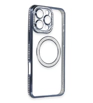 Pilelistore   iPhone 16 Pro Max Kılıf Joke Simli Magneticsafe Kılıf - Lacivert
