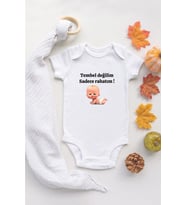 Özel Tasarım Patron Bebek Tembel Değilim Sadece Rahatım Yazılı Bebek Body Beyaz Badi Zıbın