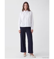 LCW Modest Lacivert Beli Lastikli Dokulu Kadın Pantolon