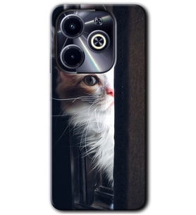 İnfinix Hot 40i Kılıf HD Desen Baskılı Kılıf - Kedi Bakışı