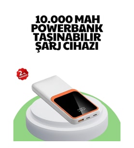 Mey İthalat® 10000 mAh Hızlı Şarj Destekli Powerbank – Hafif, Kompakt ve Güvenli