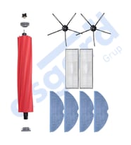 ROBOROCK S7 ( PLUS- MAXV-MAXV ULTRA- PRO ULTRA ) UYUMLU 1 Ana Fırça 2 Yan Fırça 2 Filtre 4 Mop PKT-iasgf0000730